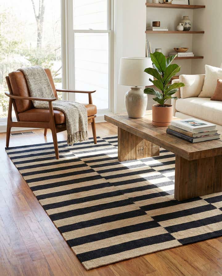 4' 2 x 5' 11 Hand Woven Kilim Modern Wool Rug