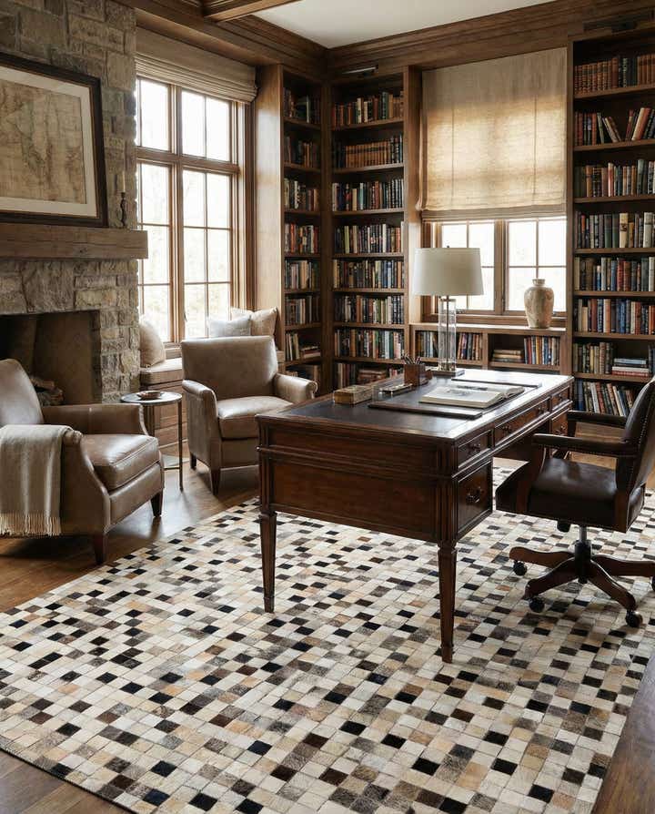 4' 11 x 8' 2 Cowhide - Patchwork Rug