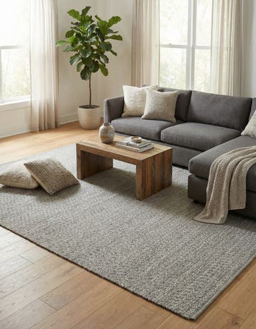 6' 1 x 9' Hand Woven Lattice Wool Rug