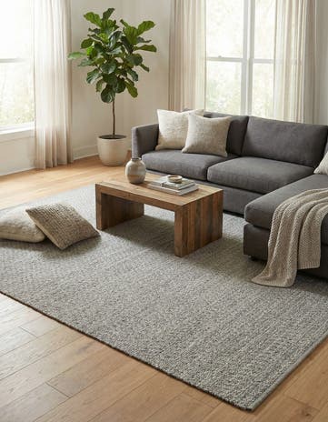6' 1 x 9' Hand Woven Lattice Wool Rug