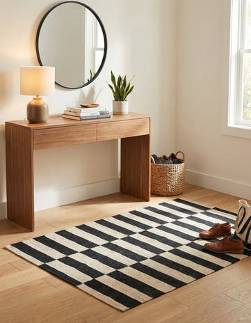 2' 8 x 3' 9 Hand Woven Kilim Modern Wool Rug