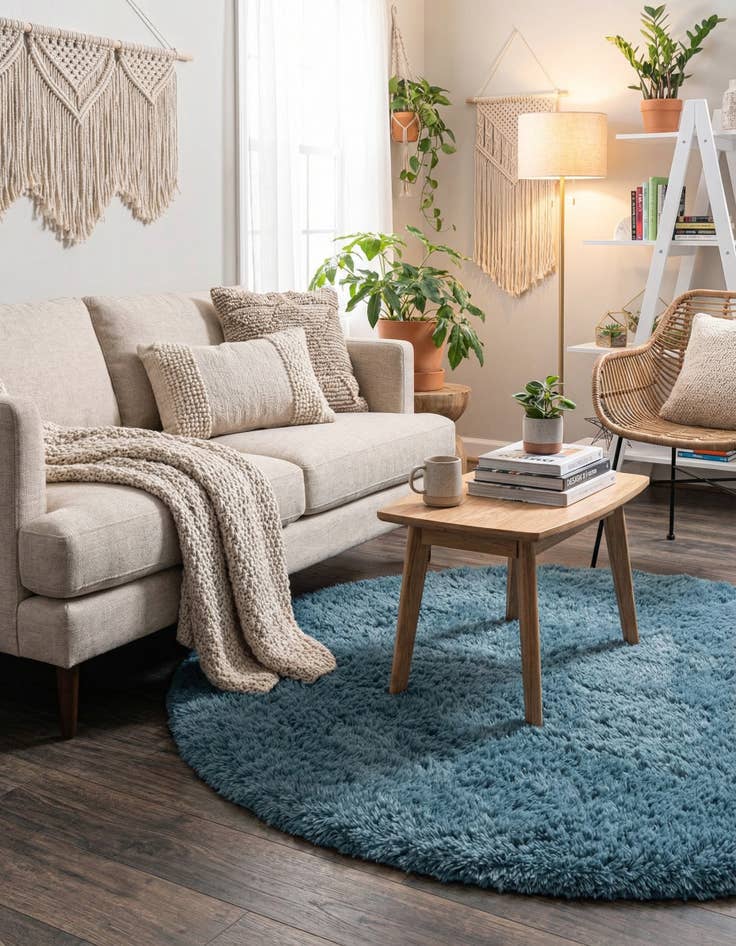 Detail image of  4' x 4' Infinity Shag Round Rug