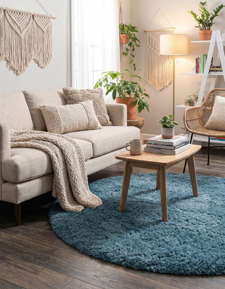 4' x 4' Infinity Shag Round Rug