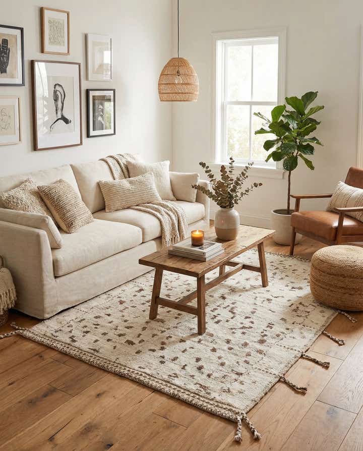 5' 2 x 7' 4 Hand Knotted Moroccan Wool Rug