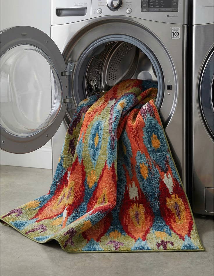 Detail image of 7' 10 x 10'  Washable Modern Indoor / Outdoor Rug