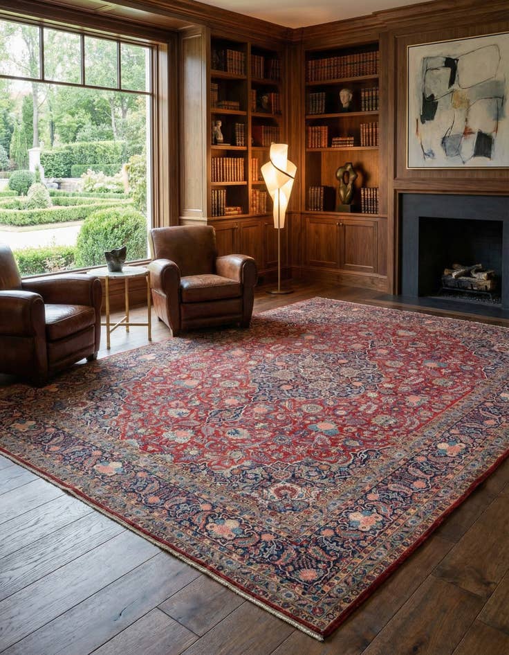 Detail image of 10' 6 x 13' 6 Kashan Rug