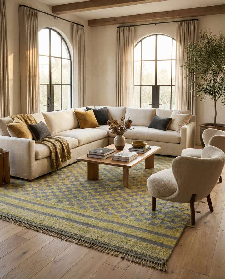 8' 10 x 12' Hand Knotted Moroccan Wool Rug