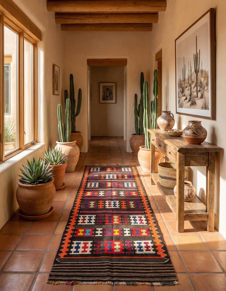 Detail image of 3' x 10'  Hand Woven Kilim Fars Wool Runner Rug