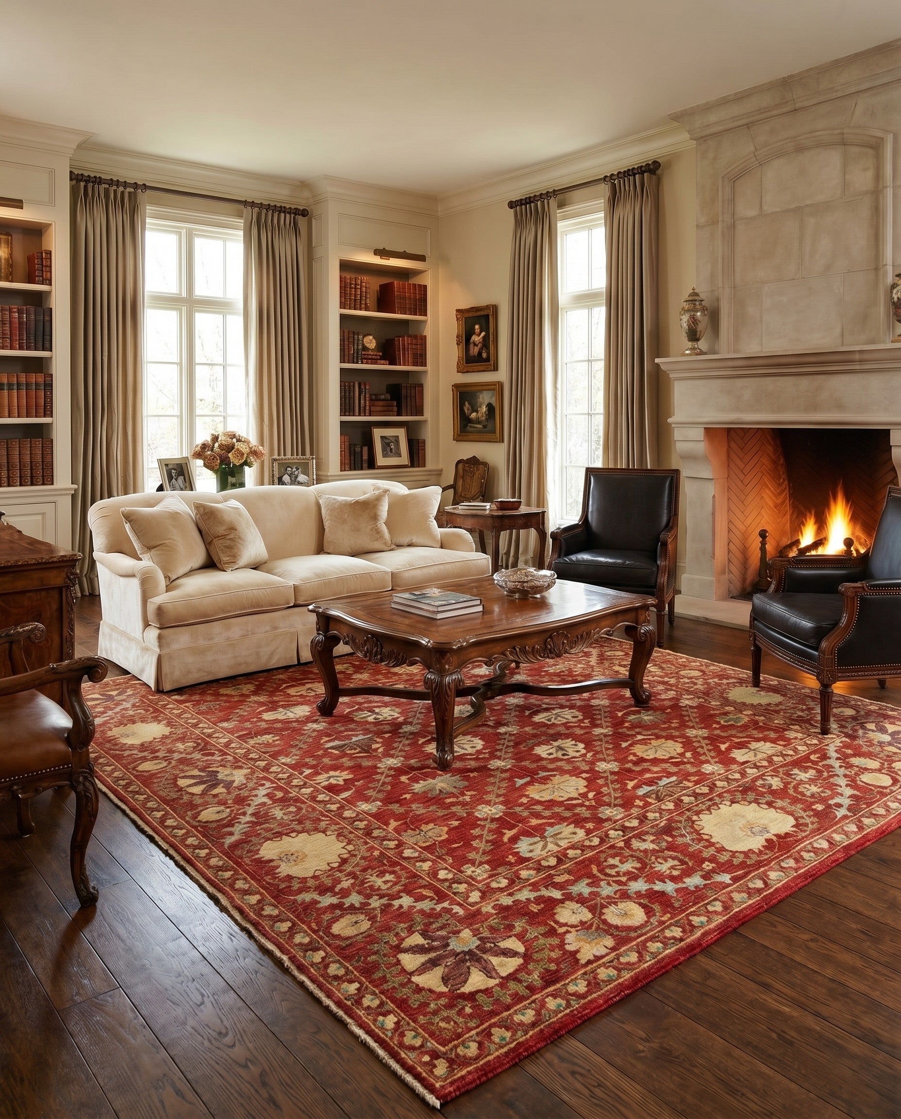 6' 7 x 8' 4 Hand Knotted Ariana Ziegler Oriental Rug