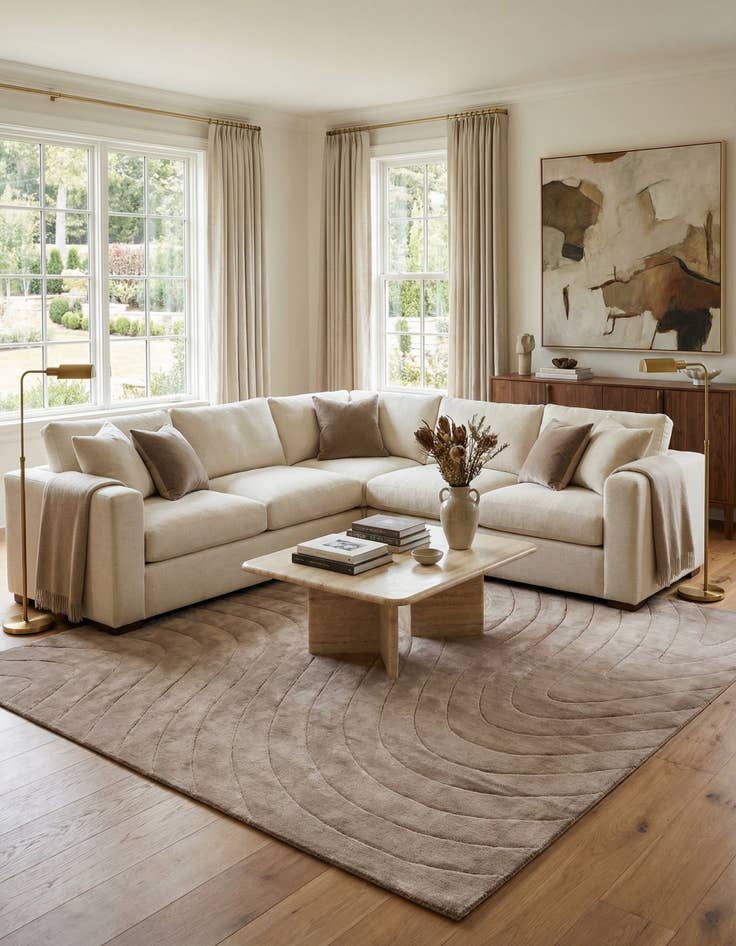 Detail image of  9' 10 x 13' 1  Hand Knotted Darya Wool Rug