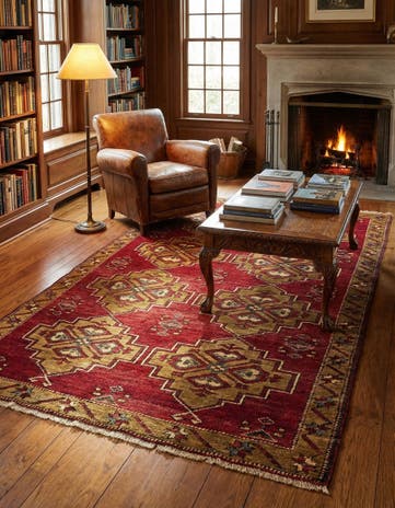3' 4 x 6' 5 Hand Knotted Malayer Wool Rug