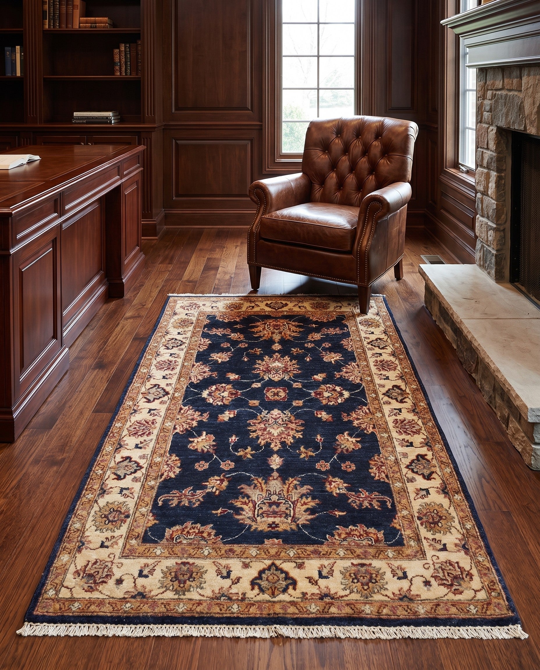 3' 3 x 5' 6 Hand Knotted Ziegler Rug
