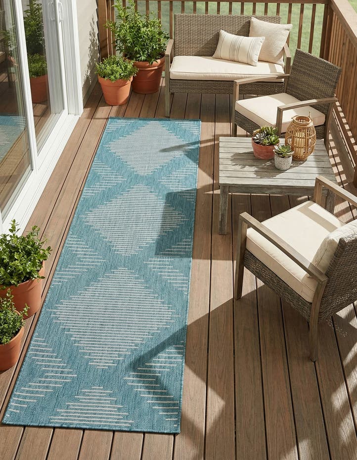 2' x 8' Easy-Clean Modern Indoor / Outdoor...