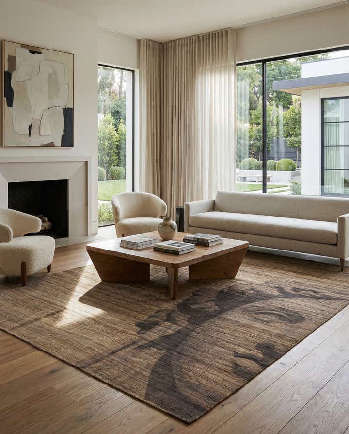 7' 9 x 9' 9 Hand Woven Kilim Modern Wool Rug