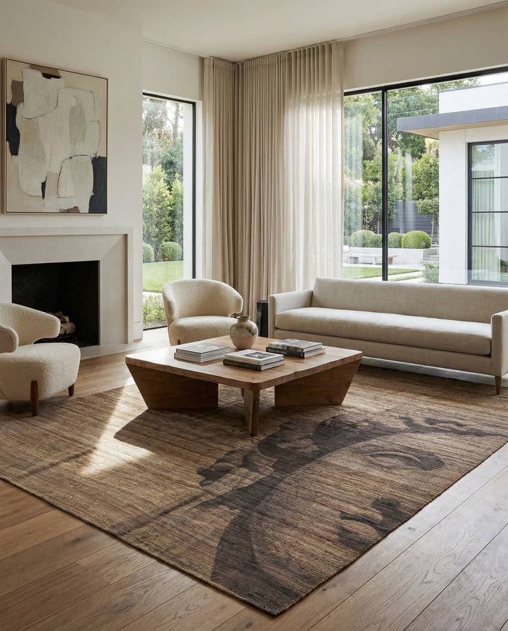 Detail image of 7' 9 x 9' 9 Hand Woven Kilim Modern Wool Rug