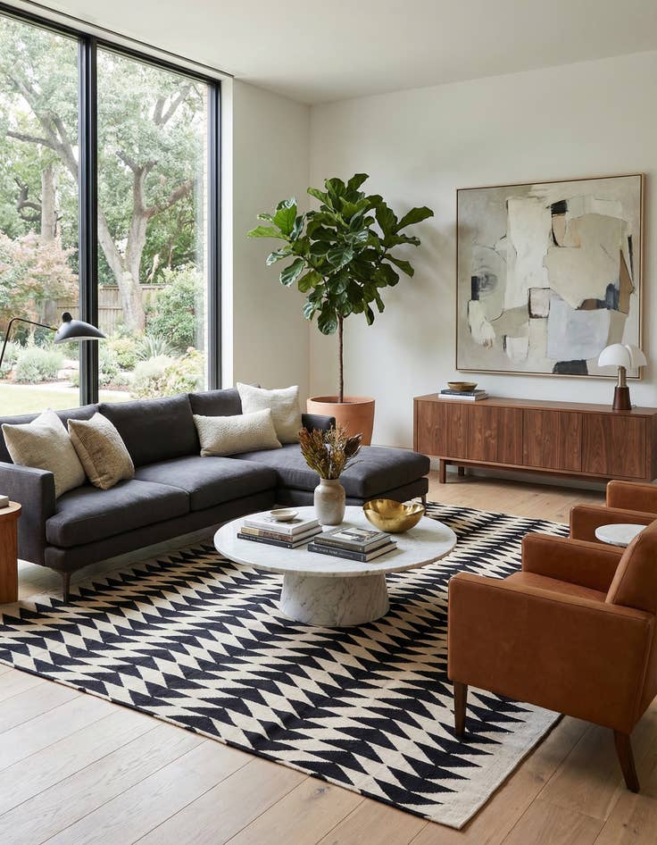 Detail image of  8' 3 x 10'  Hand Woven Kilim Modern Wool Rug