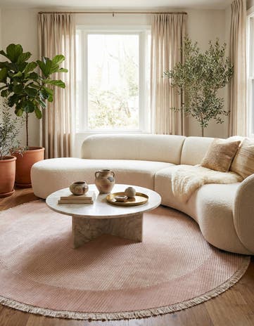 6' 6 x 6' 6 Hand Knotted Darya Wool Round Rug
