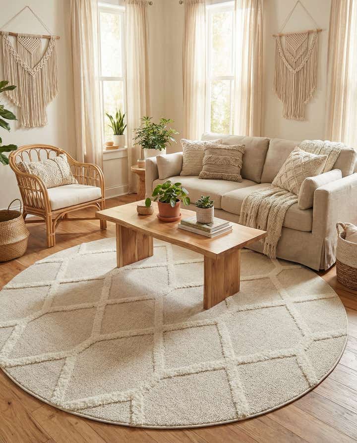 7' 10 x 7' 10 Boho Round Rug