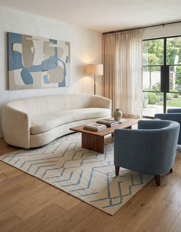 8' 7 x 10' Hand Woven Kilim Modern Wool Rug
