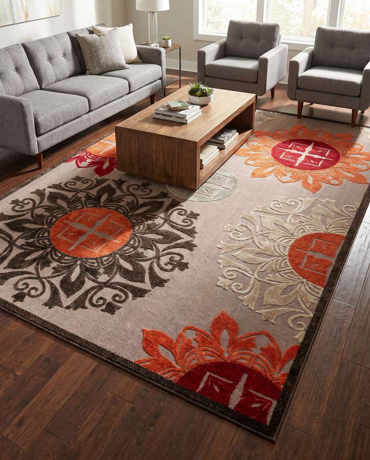 7' 10 x 11' Easy-Clean Modern Indoor / Outdoor Rug