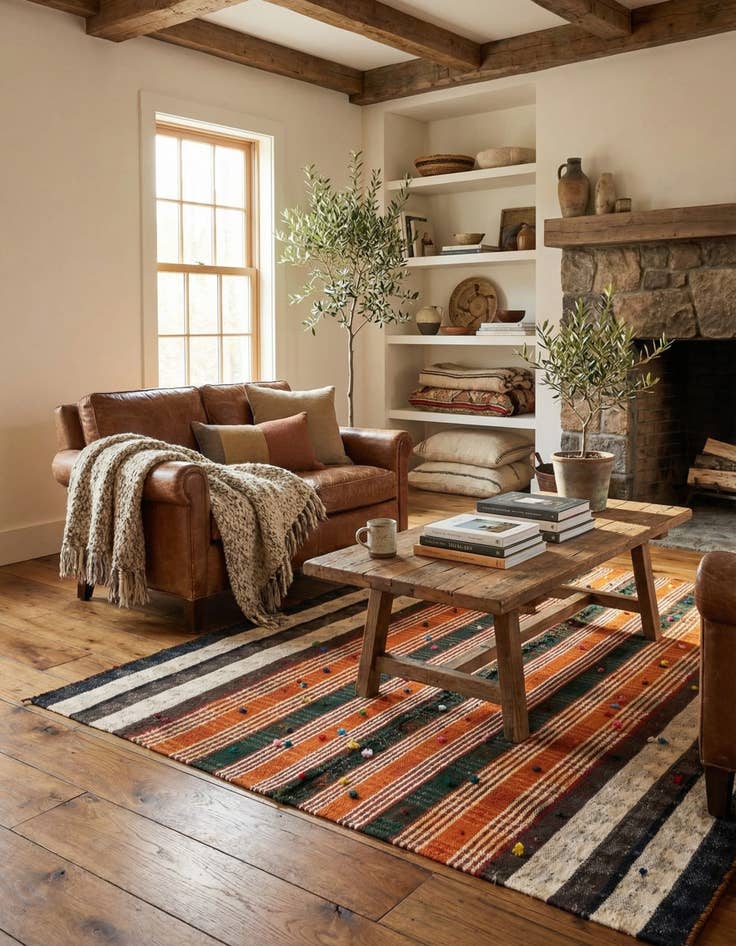 Detail image of 5' x 5' 7 Jajim Square Rug