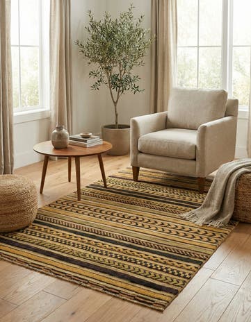 3' 3 x 4' 10 Hand Knotted Modern Ziegler Rug