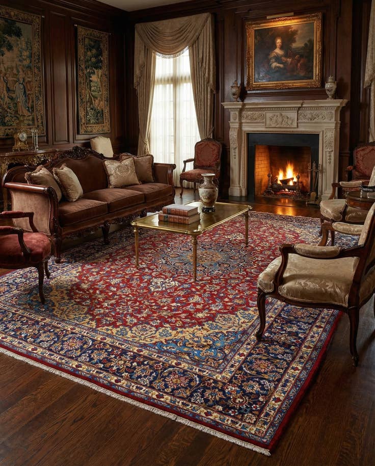 Detail image of 9' 9 x 15' 10 Isfahan Wool Rug