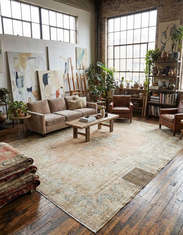 Detail image of 10' 4 x 12' 10 Vintage Royal Wool Rug