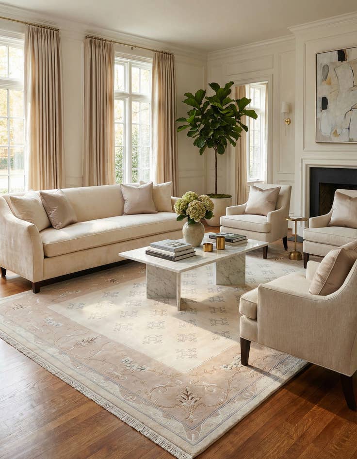 Detail image of 8' 2 x 11' 3  Hand Knotted Darya Rug