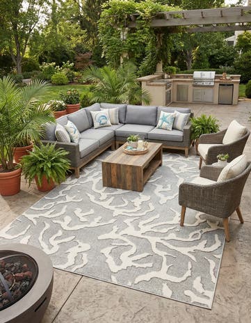 10' x 14' Easy-Clean Sabrina Soto Indoor / Outdoor Rug