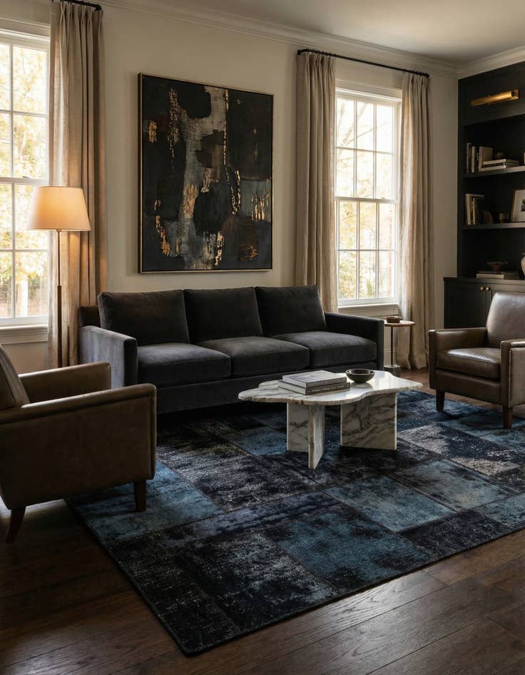 Detail image of 5' x 6' 8  Hand Knotted Ultra Vintage Persian Wool Rug