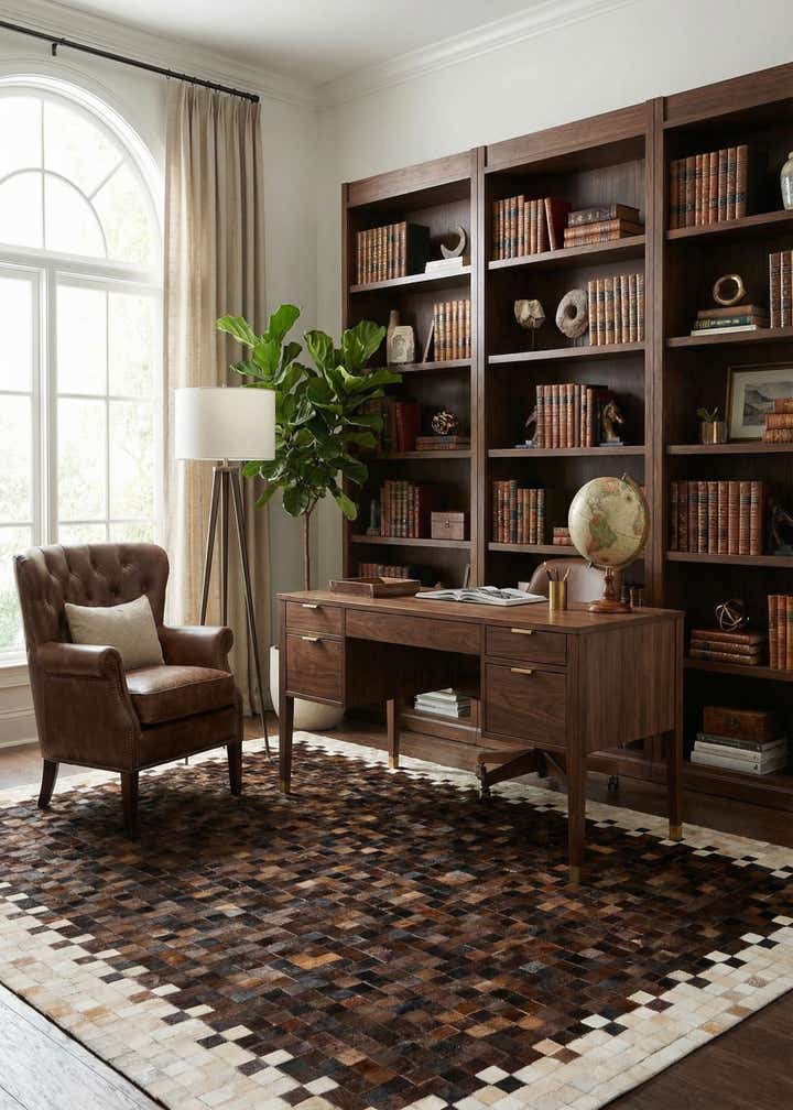 5' 1 x 8' 1 Cowhide Stocks Rug