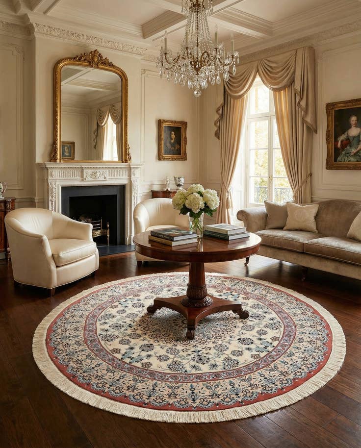 Detail image of 5' 3 x 5' 3 Nain Round Rug