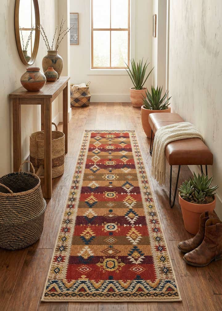 2' 7 x 10' Easy-Clean Baja Indoor / Outdoor Runner Rug