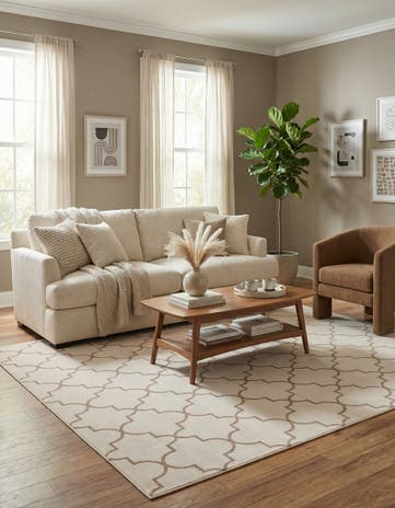 Jill Zarin White Uptown Lincoln Center Square Rug