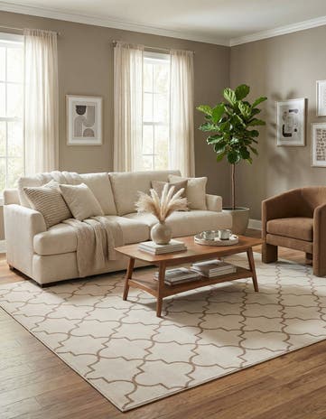 Jill Zarin White Uptown Lincoln Center Square Rug
