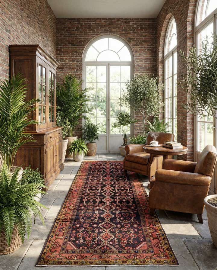 3' 6 x 10' 4 Hand Knotted Malayer Persian Wool Runner Rug