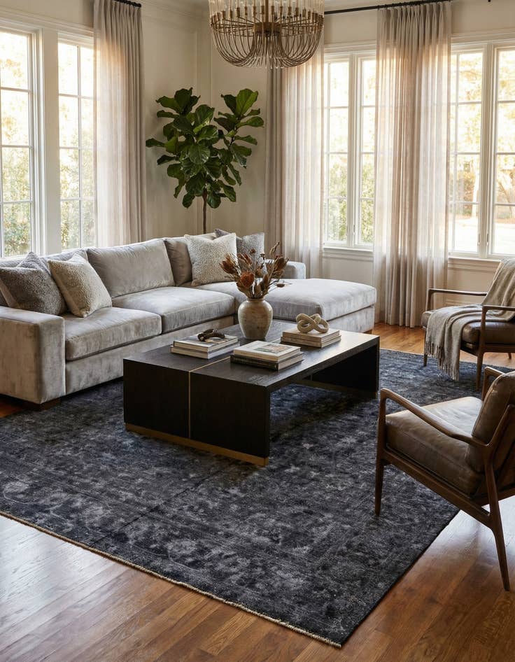 Detail image of 9' 9 x 11' 9  Hand Knotted Ultra Vintage Persian Wool Rug