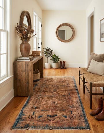 4' 2 x 8' 3 Hand Knotted Balouch Persian Wool Runner Rug