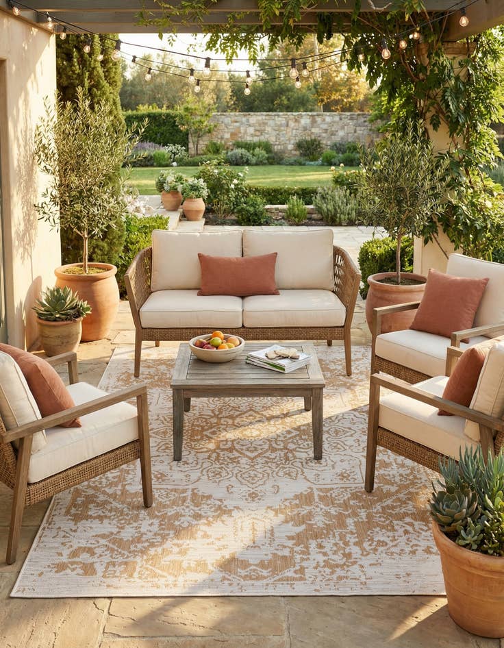 Detail image of  7' x 10'  Washable Jill Zarin Dubai Indoor / Outdoor Rug