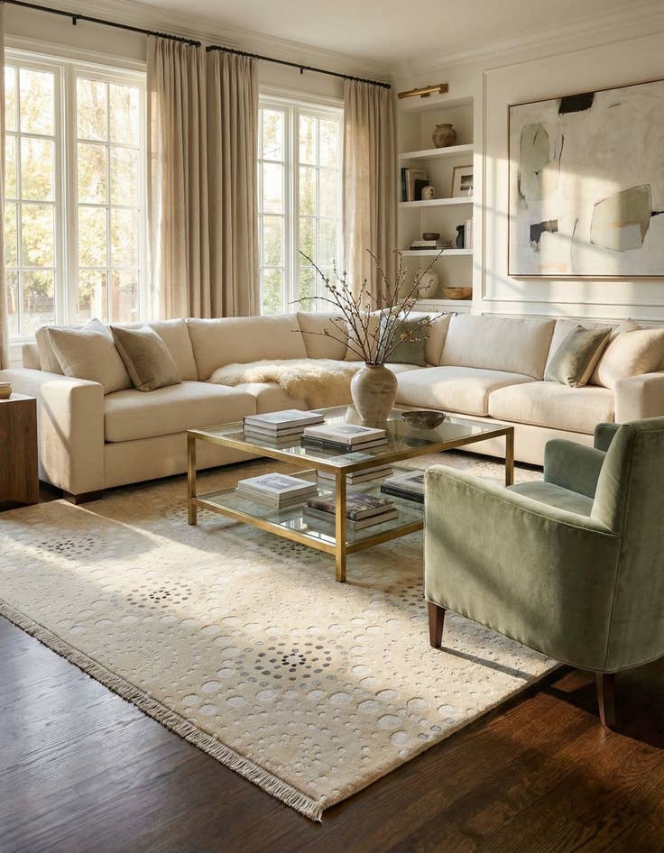 Detail image of 8' 2 x 11' 8  Hand Knotted Darya Wool Rug