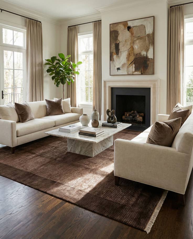 Detail image of 6' 7 x 9' 11 Hand Knotted Darya Wool Rug