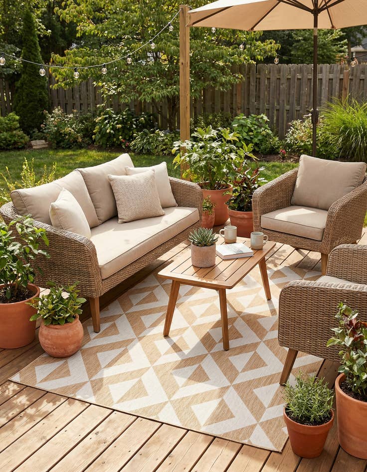 Detail image of 6' x 9'  Washable Jill Zarin Napa Indoor / Outdoor Rug