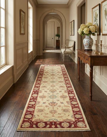 2' 8 x 9' 8 Hand Knotted Peshawar Ziegler Runner Rug