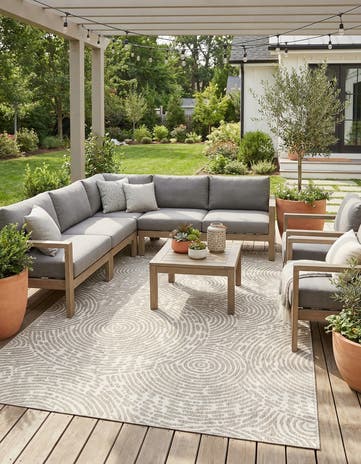 10' x 14' Easy-Clean Modern Indoor / Outdoor Rug