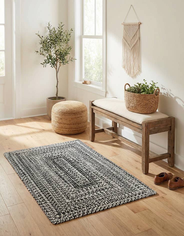 Detail image of 2' 2 x 3' 1  Hand Woven Eco Verse   Washable Indoor / Outdoor Rug