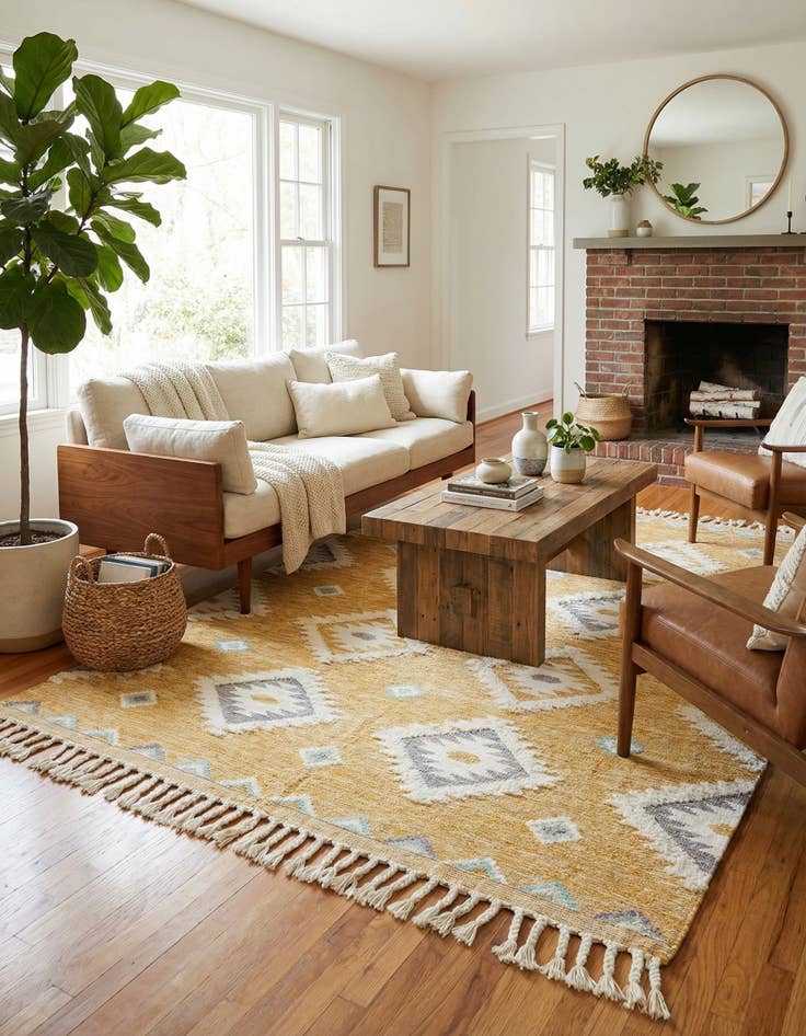 Detail image of  8' x 11'  Hand Woven Arizona Wool Rug