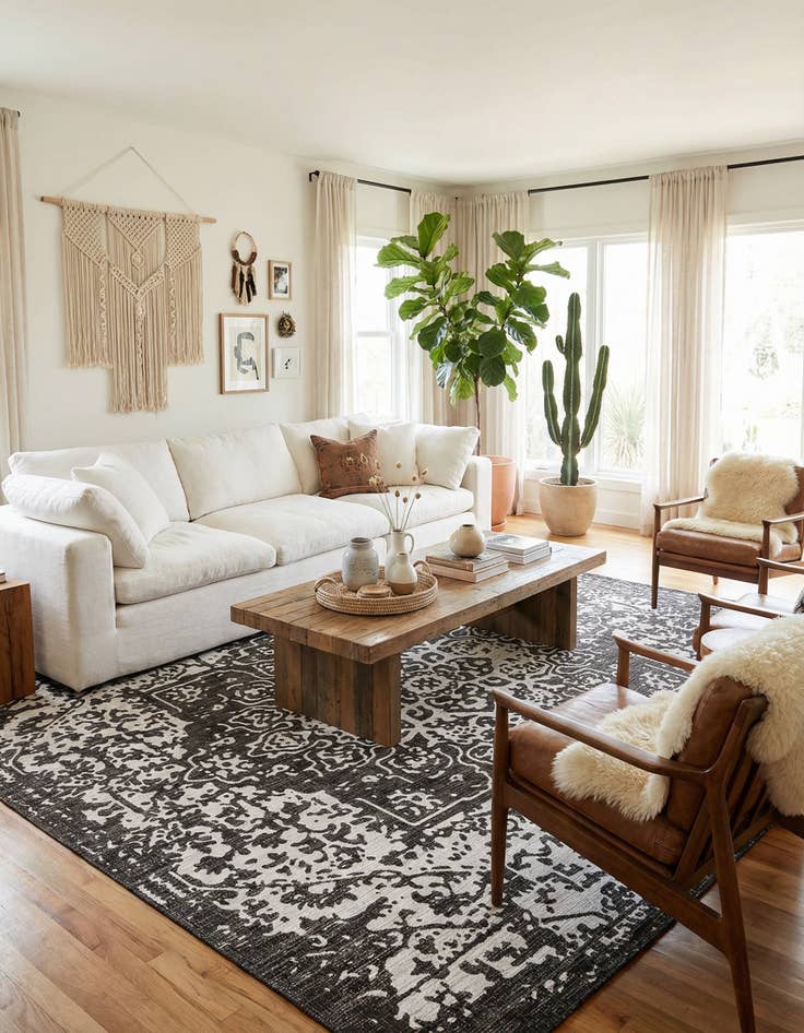 Detail image of 13' x 13'  Washable Jill Zarin Dubai Indoor / Outdoor Square Rug