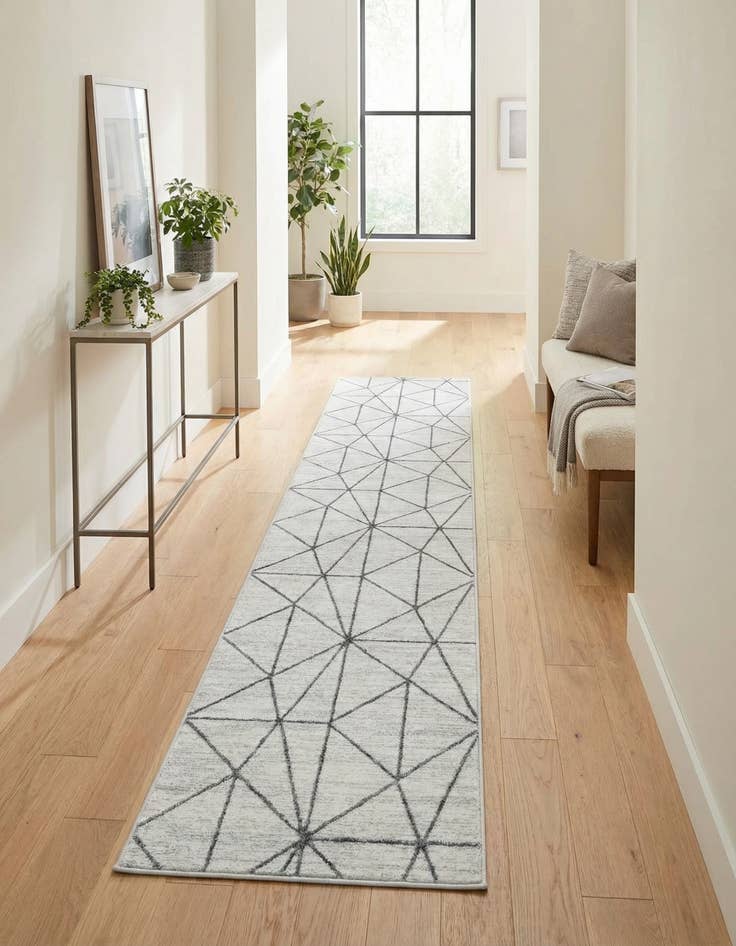 Detail image of  2' 7 x 16' 5 Lattice Trellis Runner Rug