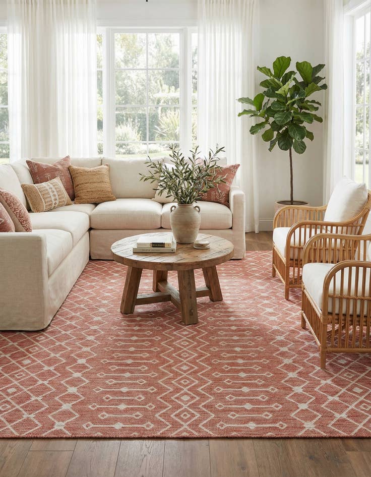 Detail image of 10' x 13'  Washable Trellis Indoor / Outdoor Rug